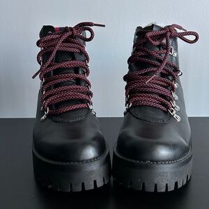 Steve Madden Combat Boots Black, Silver Hardware 8 Never Worn